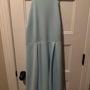 Elegant Light Blue Sleeveless Dress